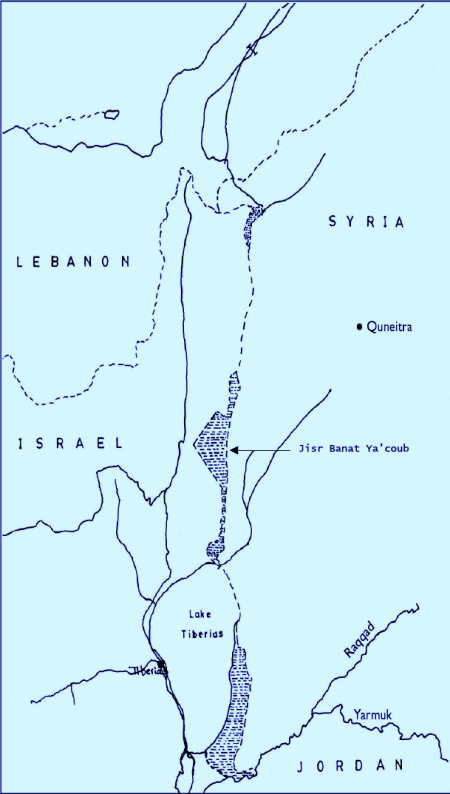 The ceasefire line between Syria and Israel (1949)