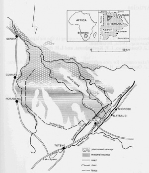 Map of the Okavango Delta